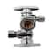 Keeney Mfg Keeney 3/8 in. Compression in. X 1/4 in. Compression Brass Dual Shut-Off Valve K2904DHLF - alternate 2